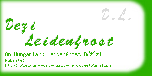 dezi leidenfrost business card